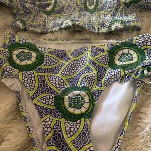 Janie and Jack Blue and Green Patterned Swimwear